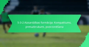5-3-2 Aizsardzības formācija: Kompaktums, pretuzbrukumi, pozicionēšana