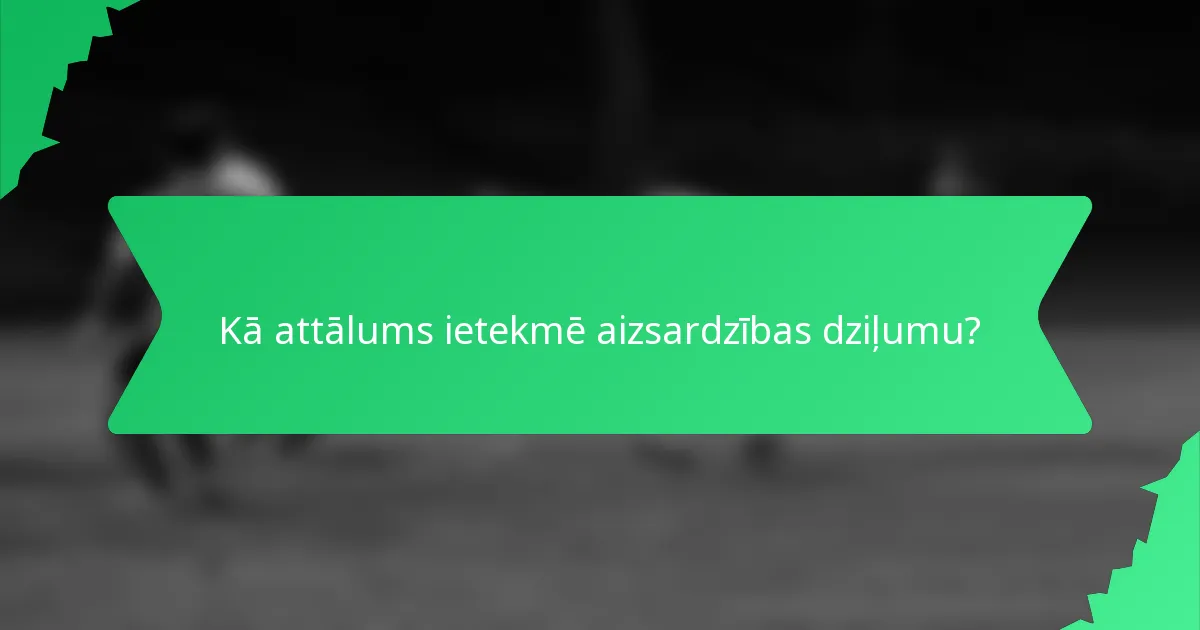 Kā attālums ietekmē aizsardzības dziļumu?